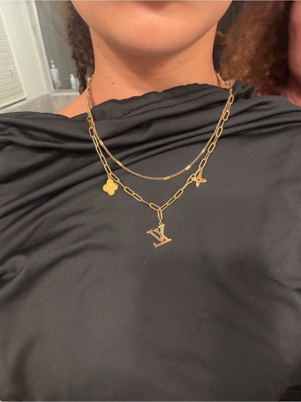 Vintage gold Layered Necklace - Gold